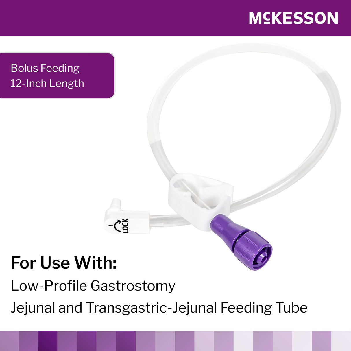 Bolus Enteral Feeding Extension Tube Set McKesson 12 Inch, EnFit, Secure Lock Right Angle Connector and Clamp, NonSterile - BeHope