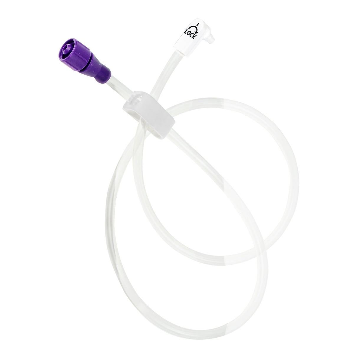 Bolus Enteral Feeding Extension Tube Set McKesson 24 Inch, EnFit, Secure Lock Right Angle Connector and Clamp, NonSterile - BeHope