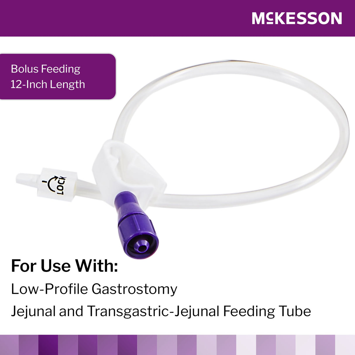 Bolus Enteral Feeding Extension Tube Set McKesson 12 Inch, Enfit, Secure Lock Straight Connector and Clamp, NonSterile - BeHope