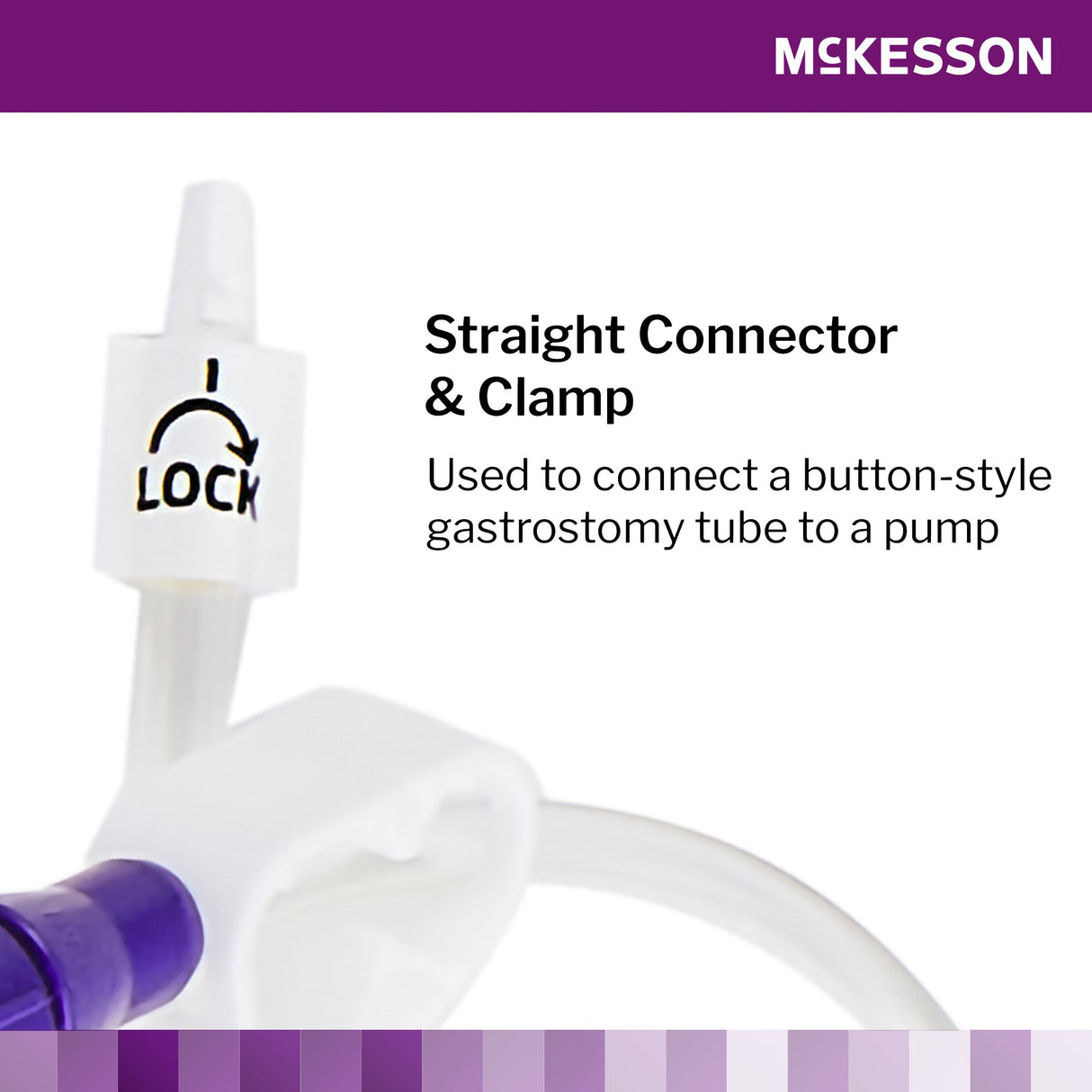 Bolus Enteral Feeding Extension Tube Set McKesson 24 Inch, EnFit, Secure Lock Straight Connector and Clamp, NonSterile - BeHope