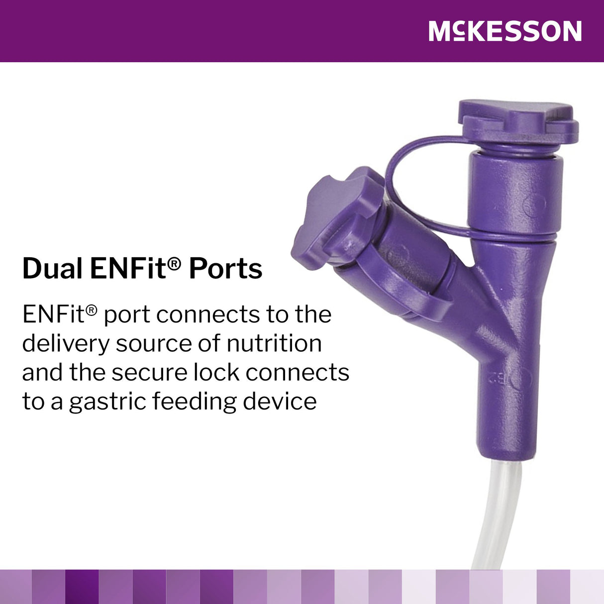Enteral Feeding Extension Set McKesson 12 Inch, Enfit, Y-Port, Right Angle Connector and Clamp, NonSterile - BeHope