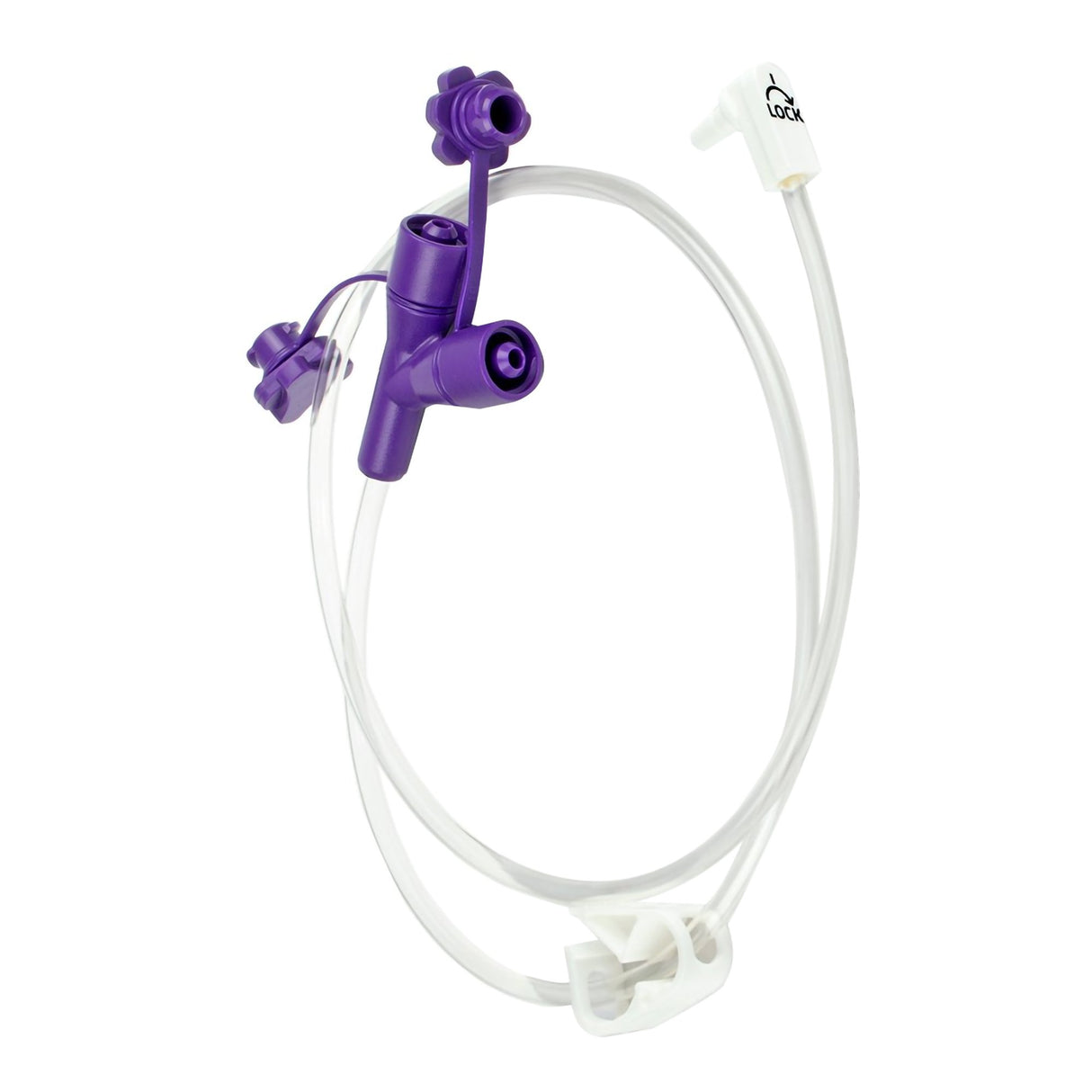 Enteral Feeding Extension Set McKesson 24 Inch, Enfit, Y-Port, Right Angle Connector and Clamp, NonSterile - BeHope