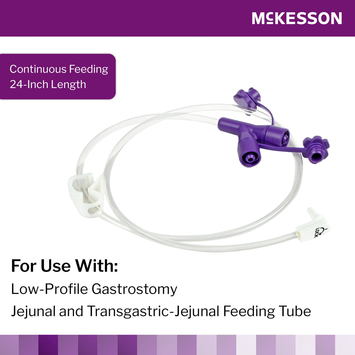 Enteral Feeding Extension Set McKesson 24 Inch, Enfit, Y-Port, Right Angle Connector and Clamp, NonSterile - BeHope
