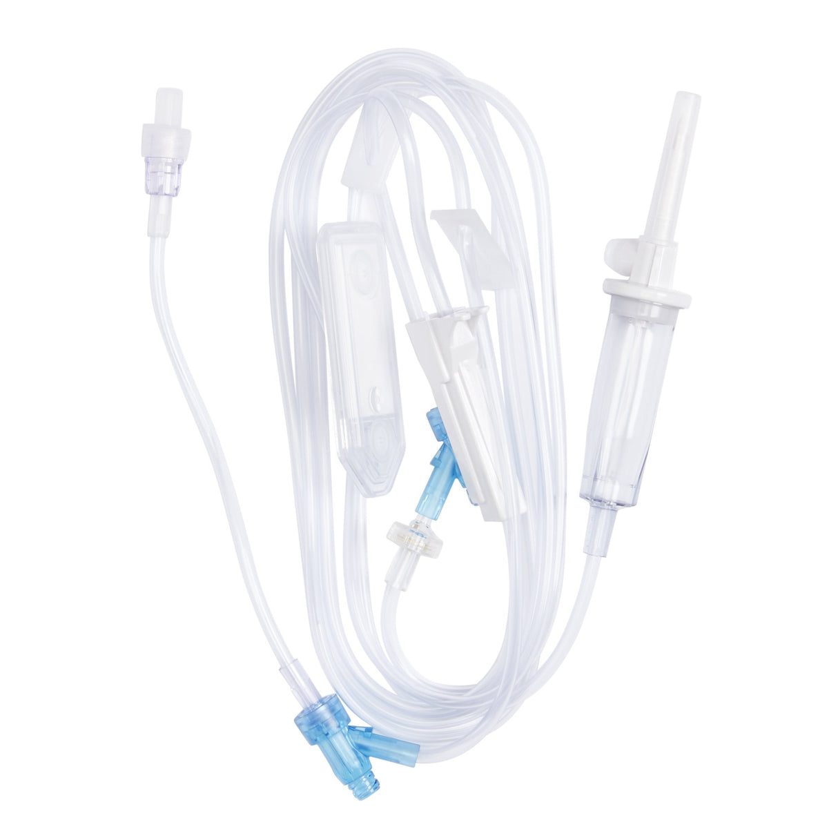 Primary IV Administration Set SafeDay™ 24 Hour Gravity 2 Ports 15 Drops / mL Drip Rate 0.2 Micron Filter 104 Inch Tubing Solution Without Flow Regulator - BeHope