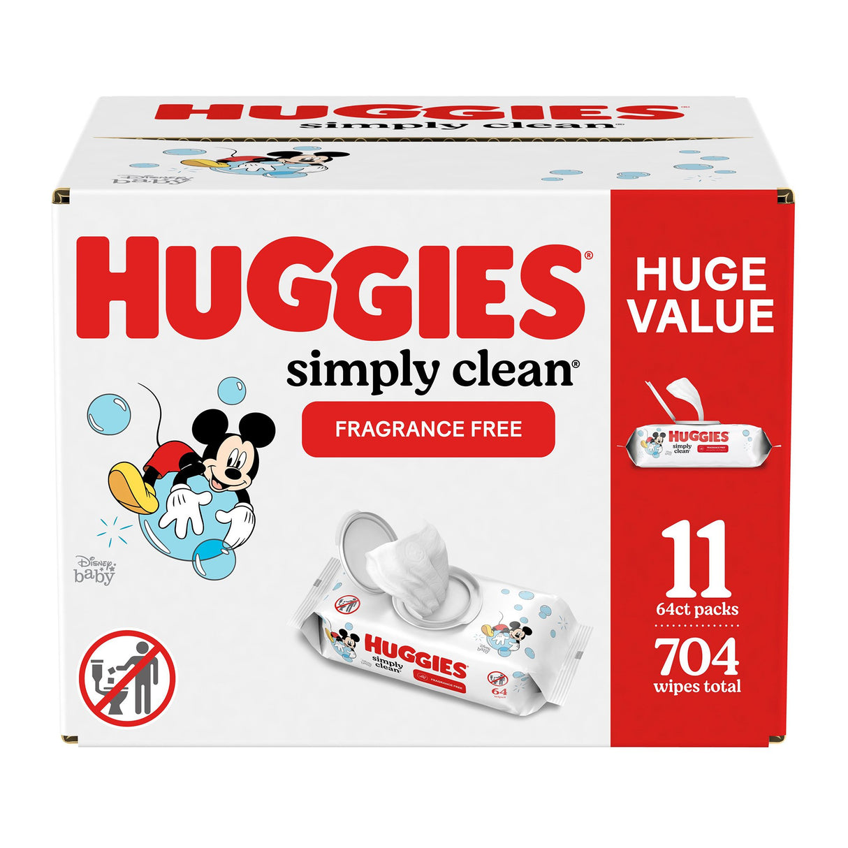 Baby Wipe Huggies® Simply Clean® Soft Pack Unscented 704 Count - BeHope