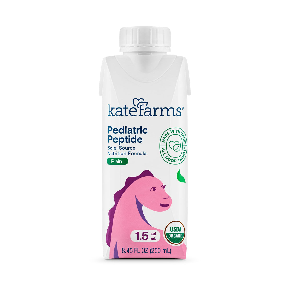 Pediatric Oral Supplement Kate Farms Pediatric Peptide 1.5 Plain Flavor 8.45 oz. Carton Liquid Organic Hydrolyzed Pea Protein - BeHope
