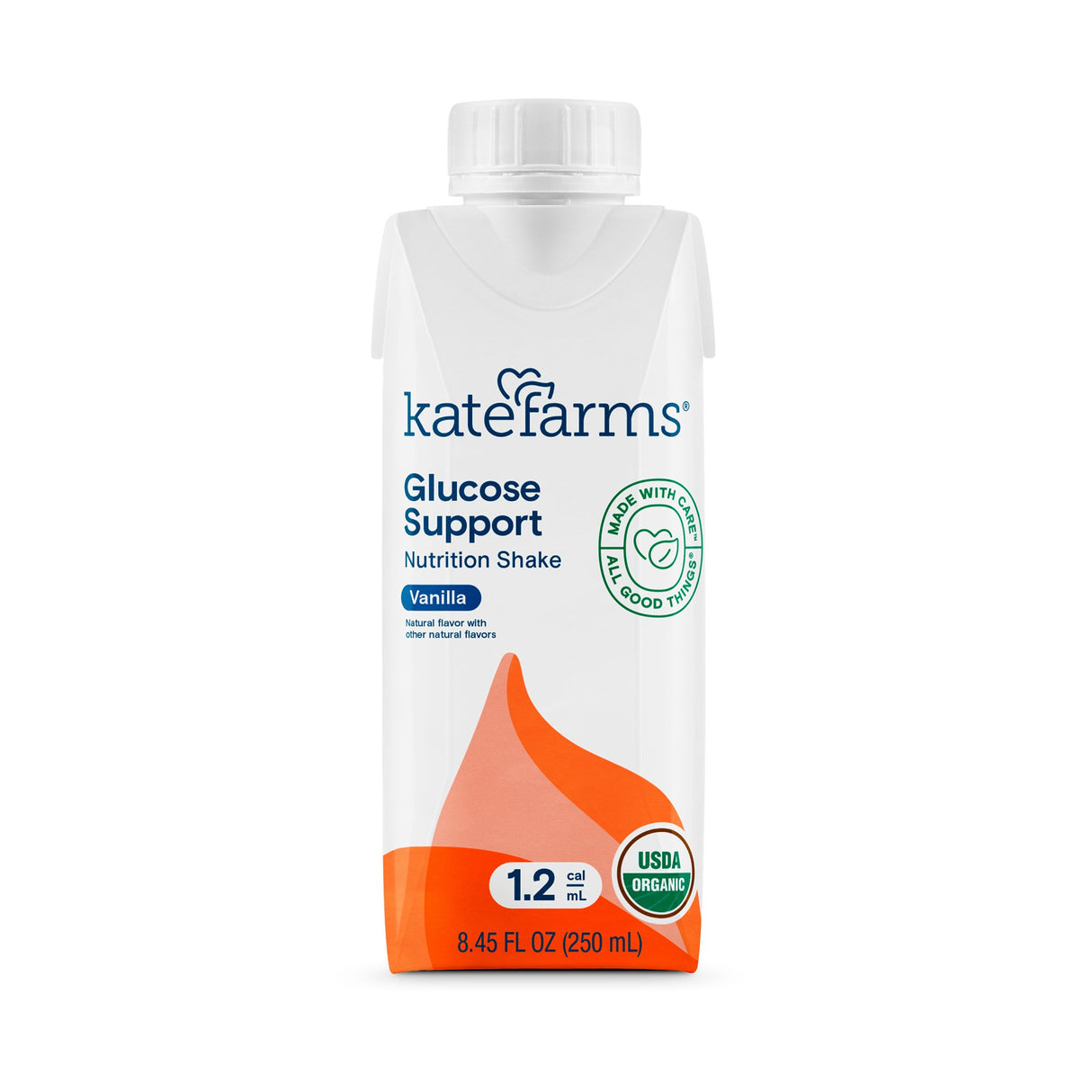 Oral Supplement Kate Farms Glucose Support 1.2 Vanilla Flavor Liquid 8.45 oz. Carton - BeHope