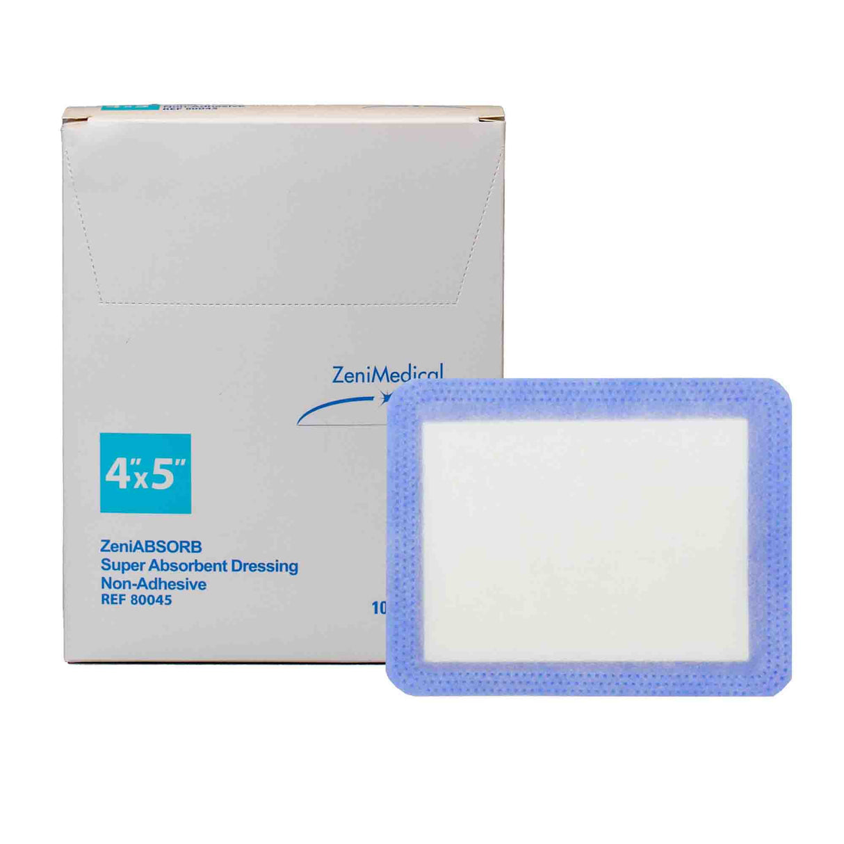Super Absorbent Dressing ZeniABSORB 4 X 5 Inch Rectangle - BeHope