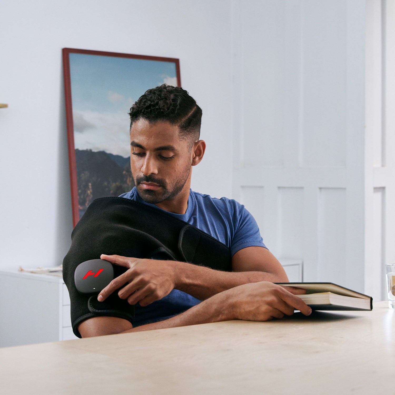 Heat and Massage Therapy Wrap Hyperice Venom 2 Shoulder One Size Fits Most Neoprene / Silicone Reusable - BeHope