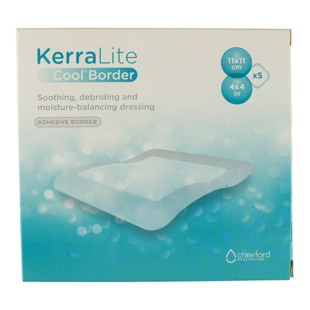 Hydrogel Wound Dressing KerraLite Cool® Border Sheet 4 X 4 Inch Sterile - BeHope