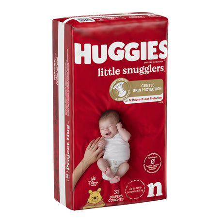 Unisex Baby Diaper Huggies® Little Snugglers Newborn Disposable Heavy Absorbency - BeHope