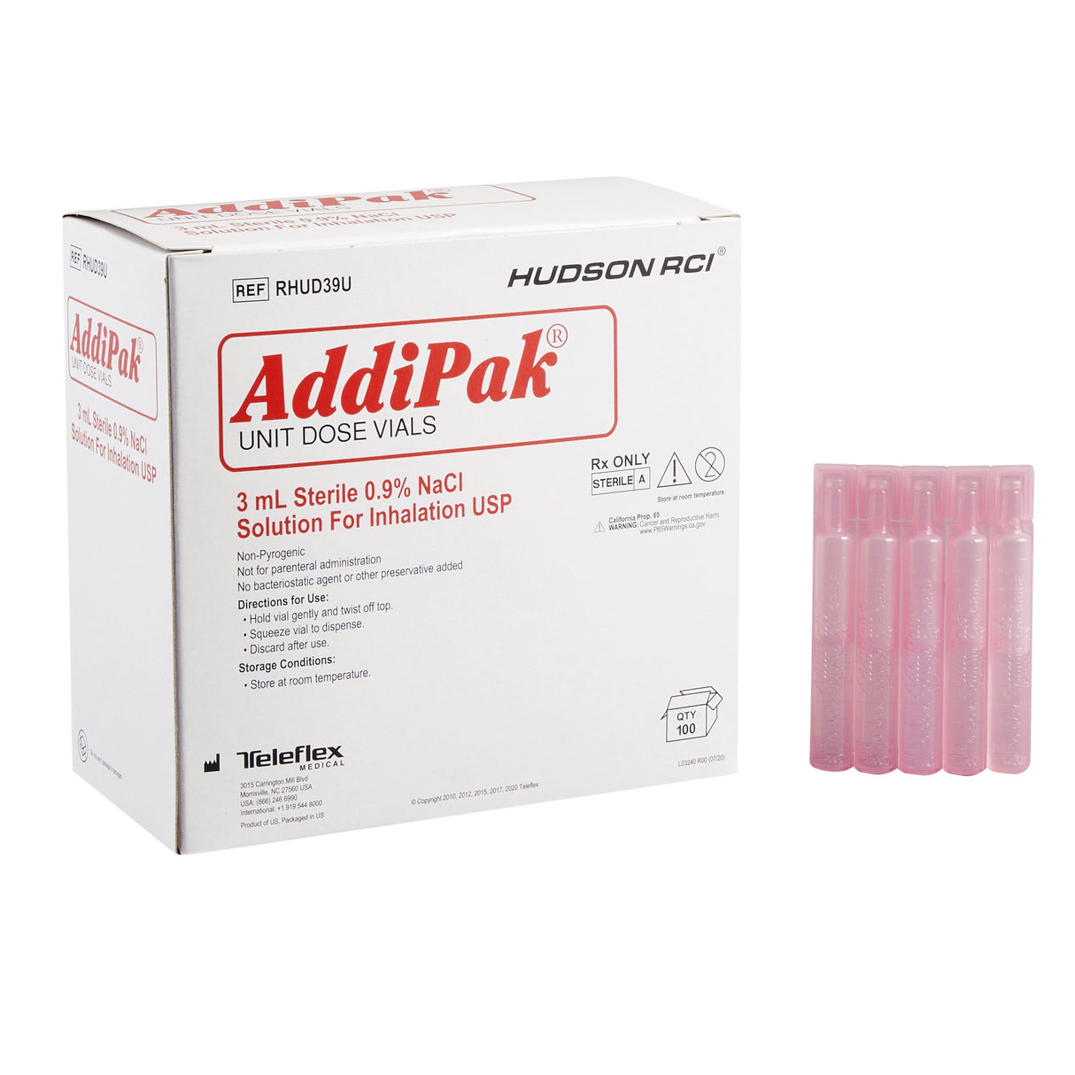 Addipak® Sodium Chloride, Preservative Free 0.9% Solution 3 mL - BeHope