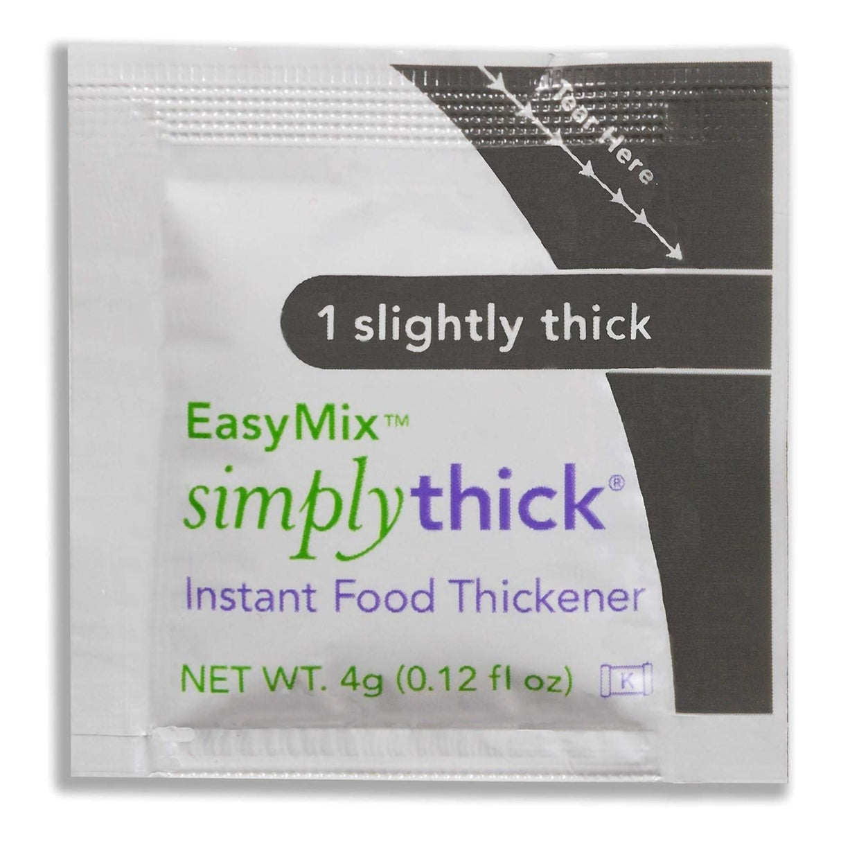 Food and Beverage Thickener SimplyThick® Easy Mix 4 oz. Individual Packet Unflavored Gel IDDSI Level 1 Slightly Thick - BeHope