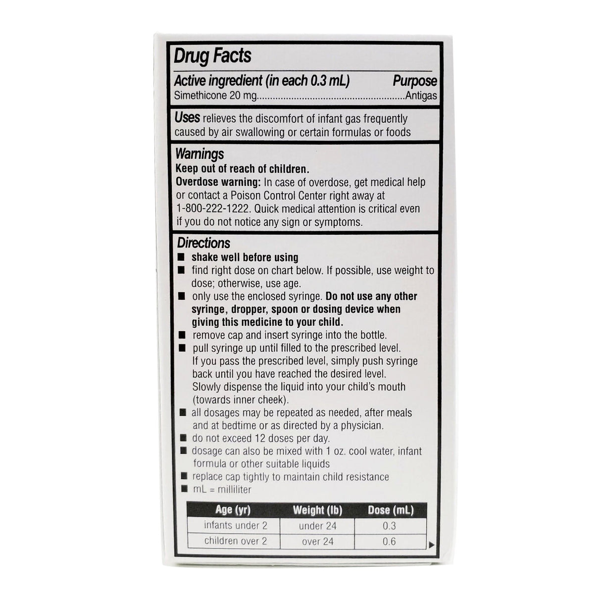 Infant Gas Relief Rugby® 40 mg / 0.6 mL Strength Oral Drops 1 oz. - BeHope