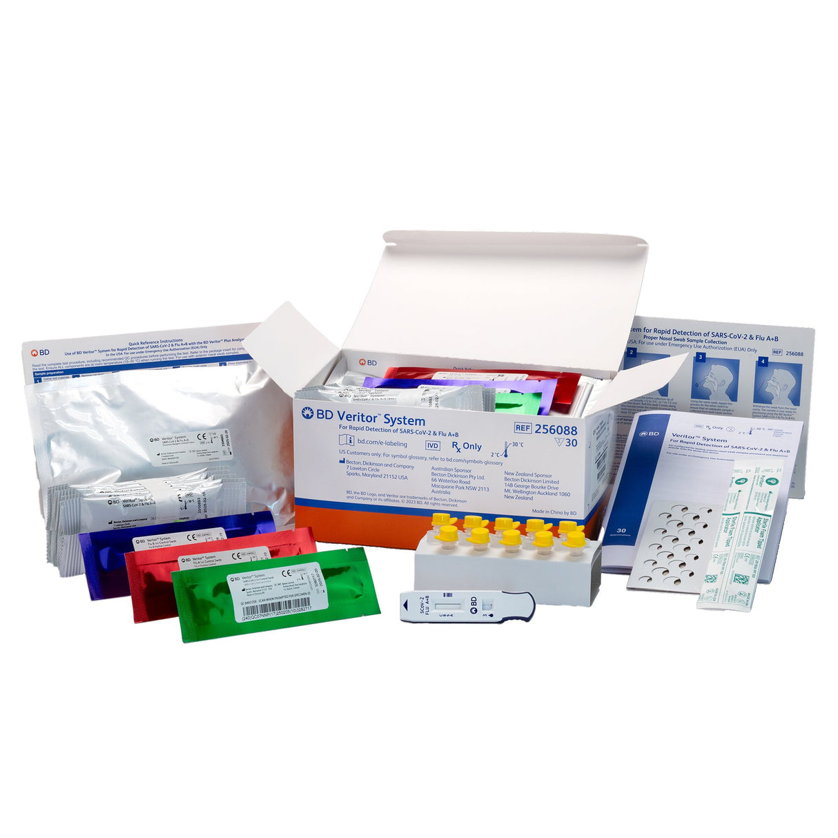 BD Veritor System Rapid Respiratory Test SARS-CoV-2 Flu A B CLIA Waived - BeHope