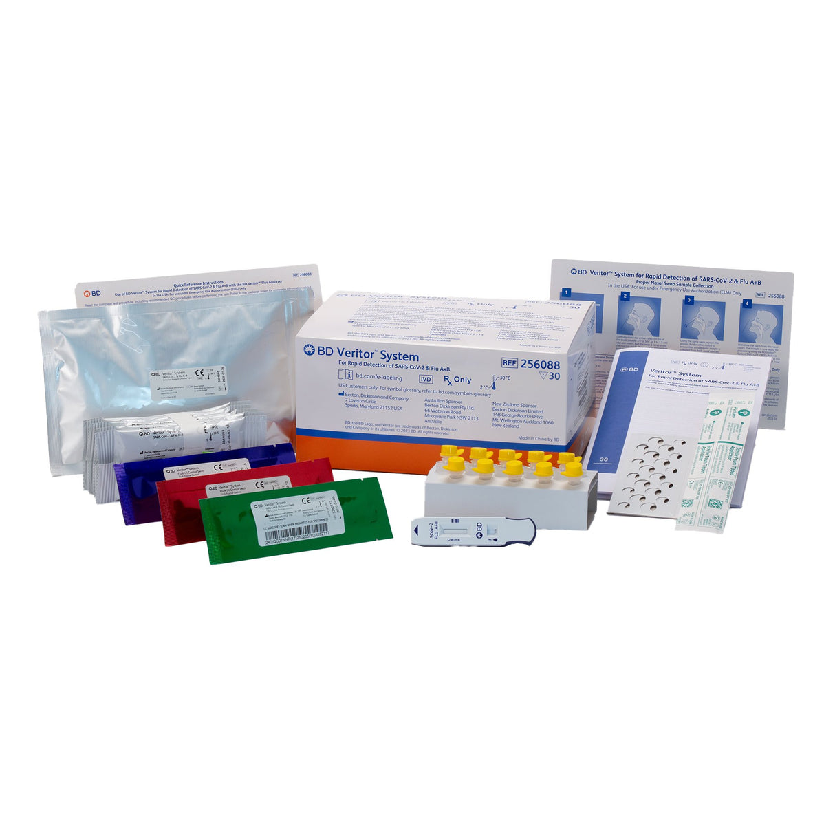 BD Veritor System Rapid Respiratory Test SARS-CoV-2 Flu A B CLIA Waived - BeHope