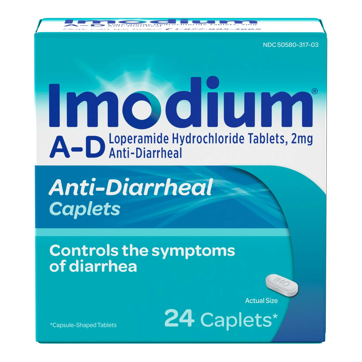 Anti-Diarrheal Imodium® A-D 2 mg Strength Caplet 24 per Box - BeHope