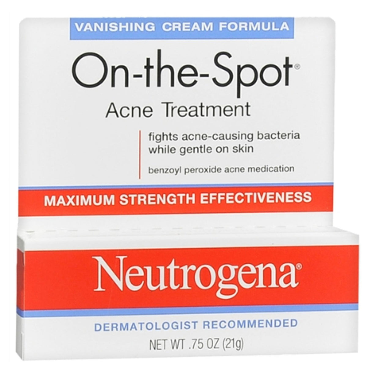 Acne Treatment Neutrogena® On the Spot® 0.75 oz. Cream - BeHope
