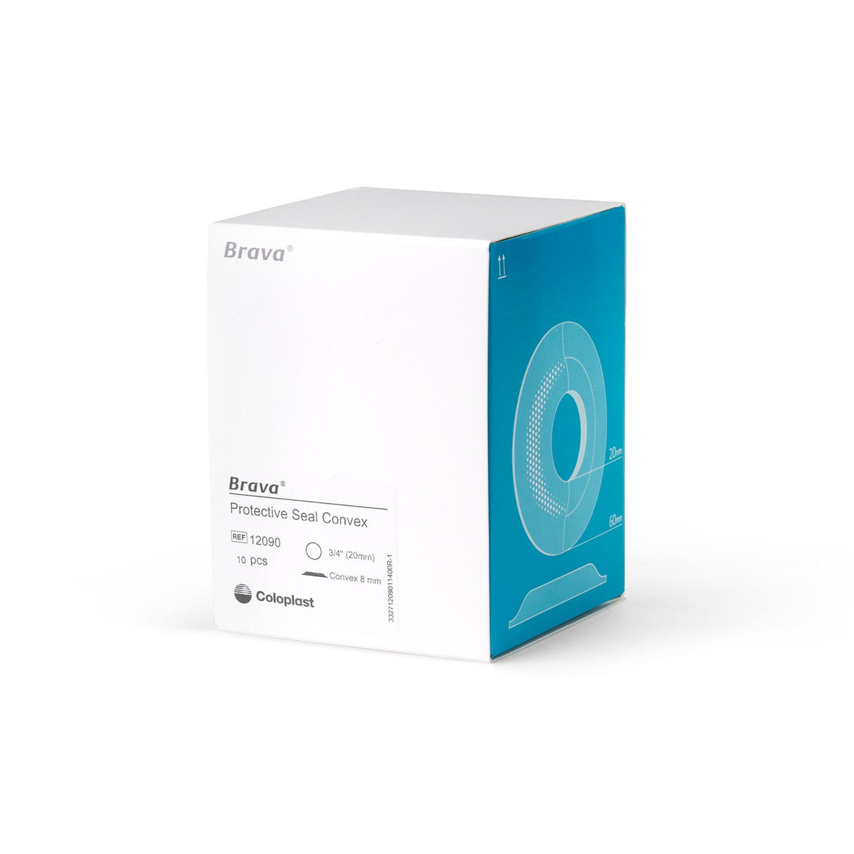 Ostomy Seal Brava® Convex, Starter Hole 3/4 Inch (20mm) - BeHope