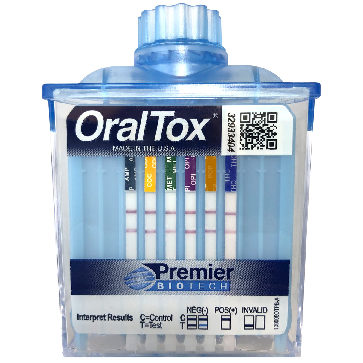 Drugs of Abuse Test Kit OralTox® AMP, COC, mAMP/MET, OPI, THC 25 Tests CLIA Non-Waived - BeHope
