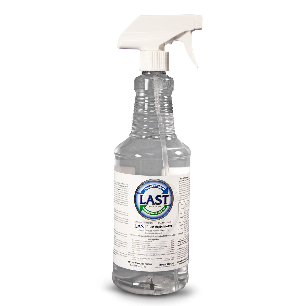 Surface Disinfectant Cleaner Last™ Microbiostatic Bactericidal Trigger Spray Liquid 32 oz. Bottle Scented NonSterile - BeHope