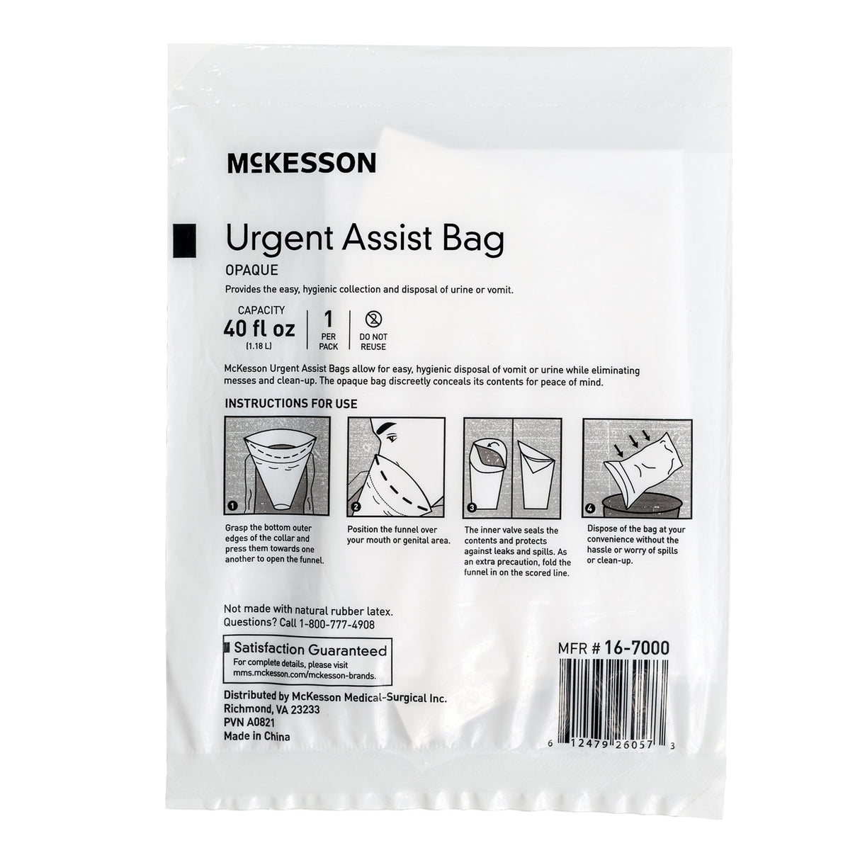 McKesson Emesis Bag for Hygienic Vomit Collection - BeHope