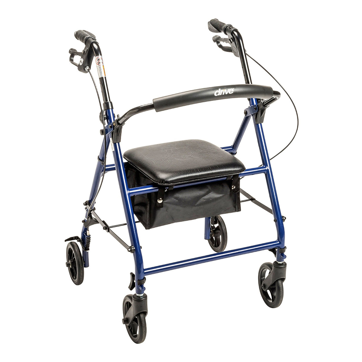 4 Wheel Rollator drive™ Blue Adjustable Height / Folding Steel Frame - BeHope
