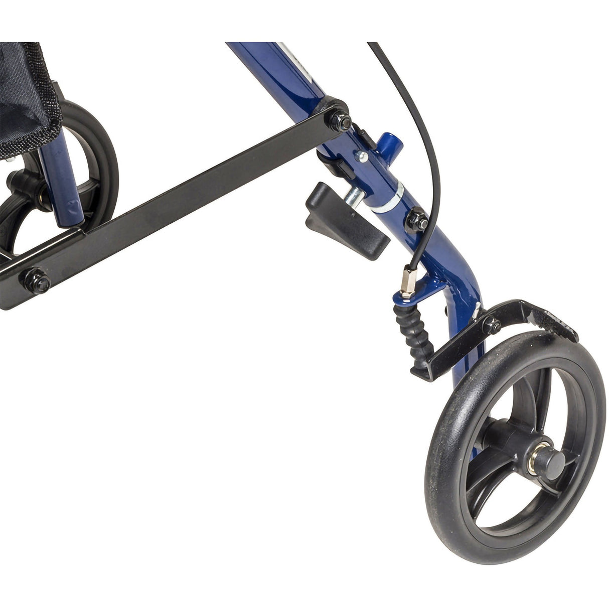 4 Wheel Rollator drive™ Blue Adjustable Height / Folding Steel Frame - BeHope