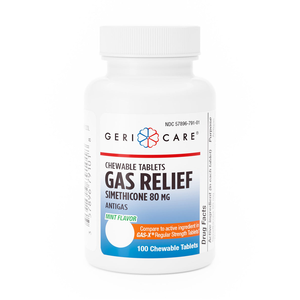 Gas Relief 80 mg Strength Chewable Tablet 100 per Bottle - BeHope