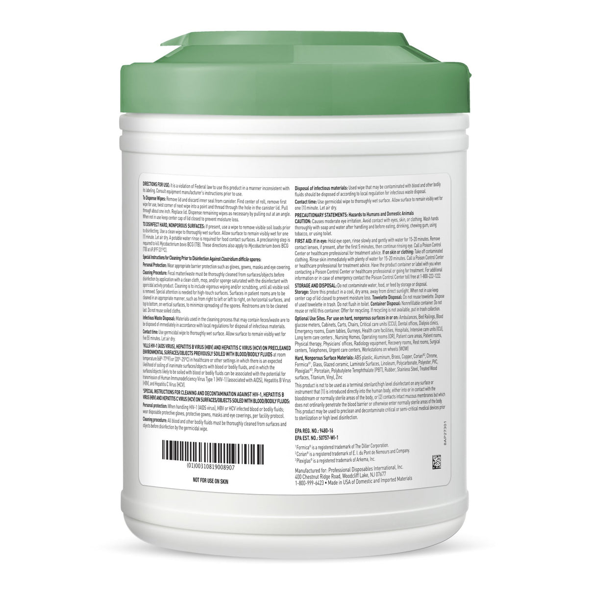 Sani-HyPerCide™ Germicidal Hydrogen Peroxide Disinfectant Cleaner Wipe - BeHope