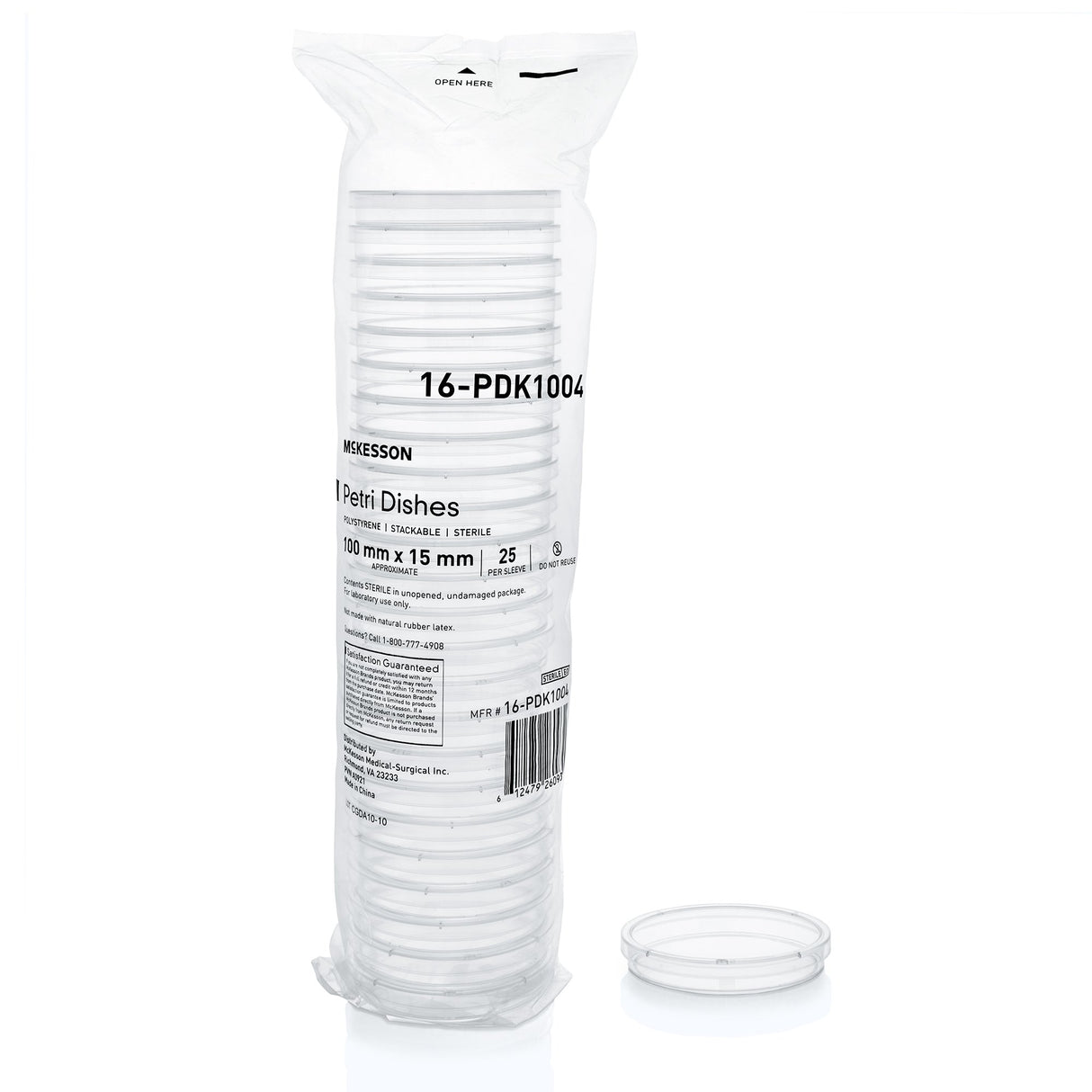 McKesson Polystyrene Petri Dish with Clear Lid - BeHope