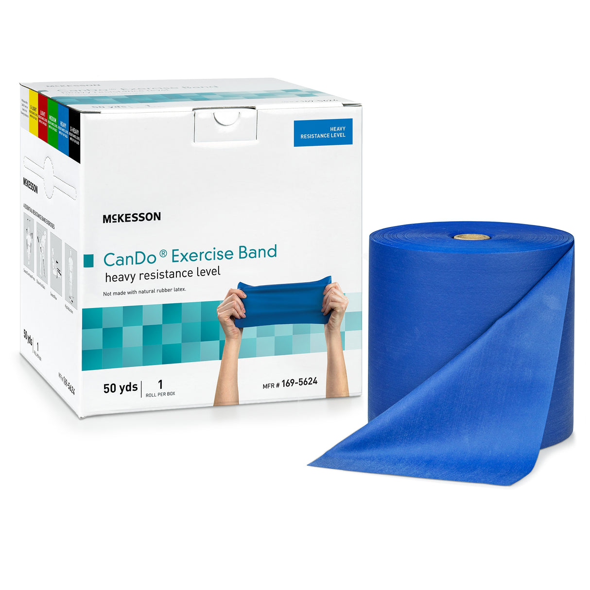 Exercise Resistance Band McKesson CanDo® Blue 5 Inch X 50 Yard Heavy Resistance - BeHope