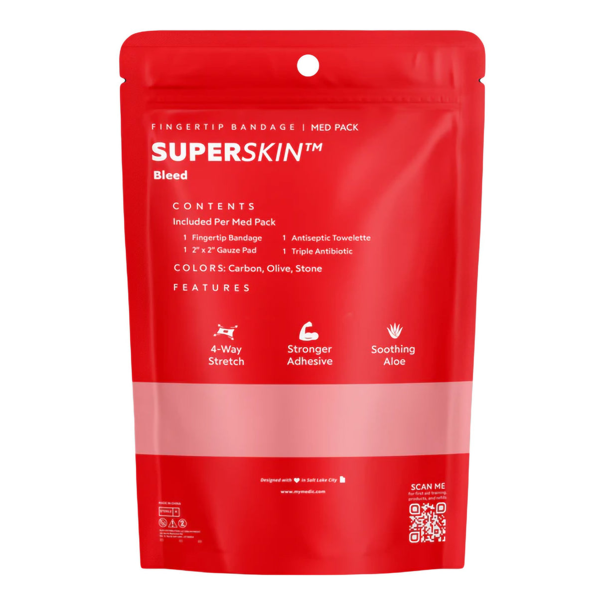 First Aid Kit My Medic SUPERSKIN Fingertip Pouch - BeHope