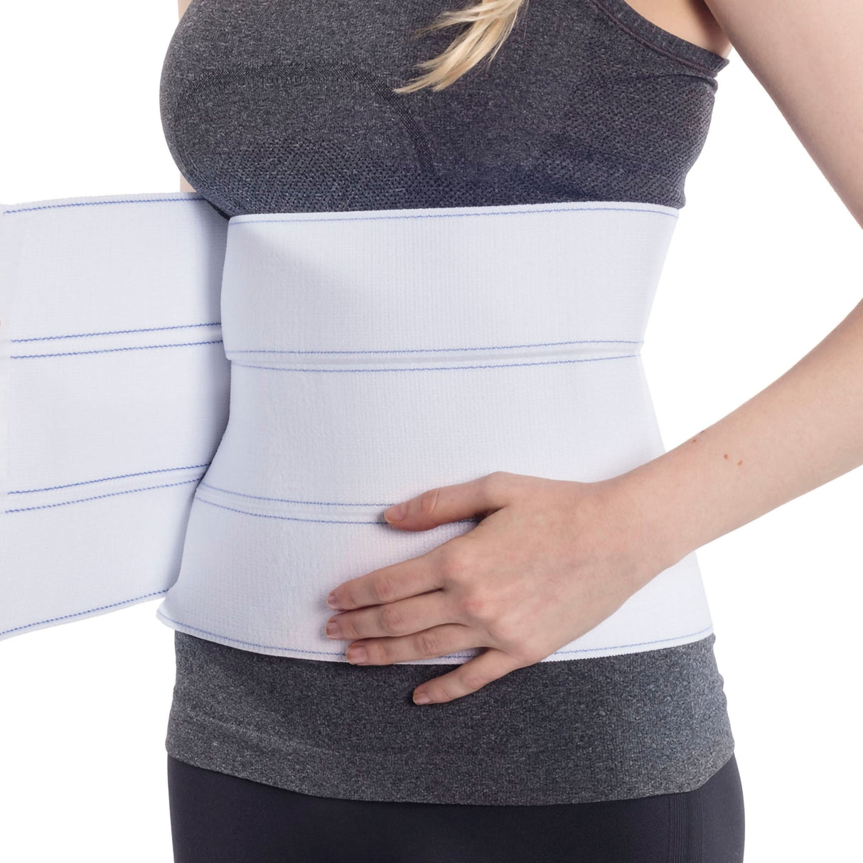 Abdominal Binder NYOrtho Universal Small Hook and Loop Closure 30 to 45 Inch Waist Circumference 9 Inch Height Adult - BeHope