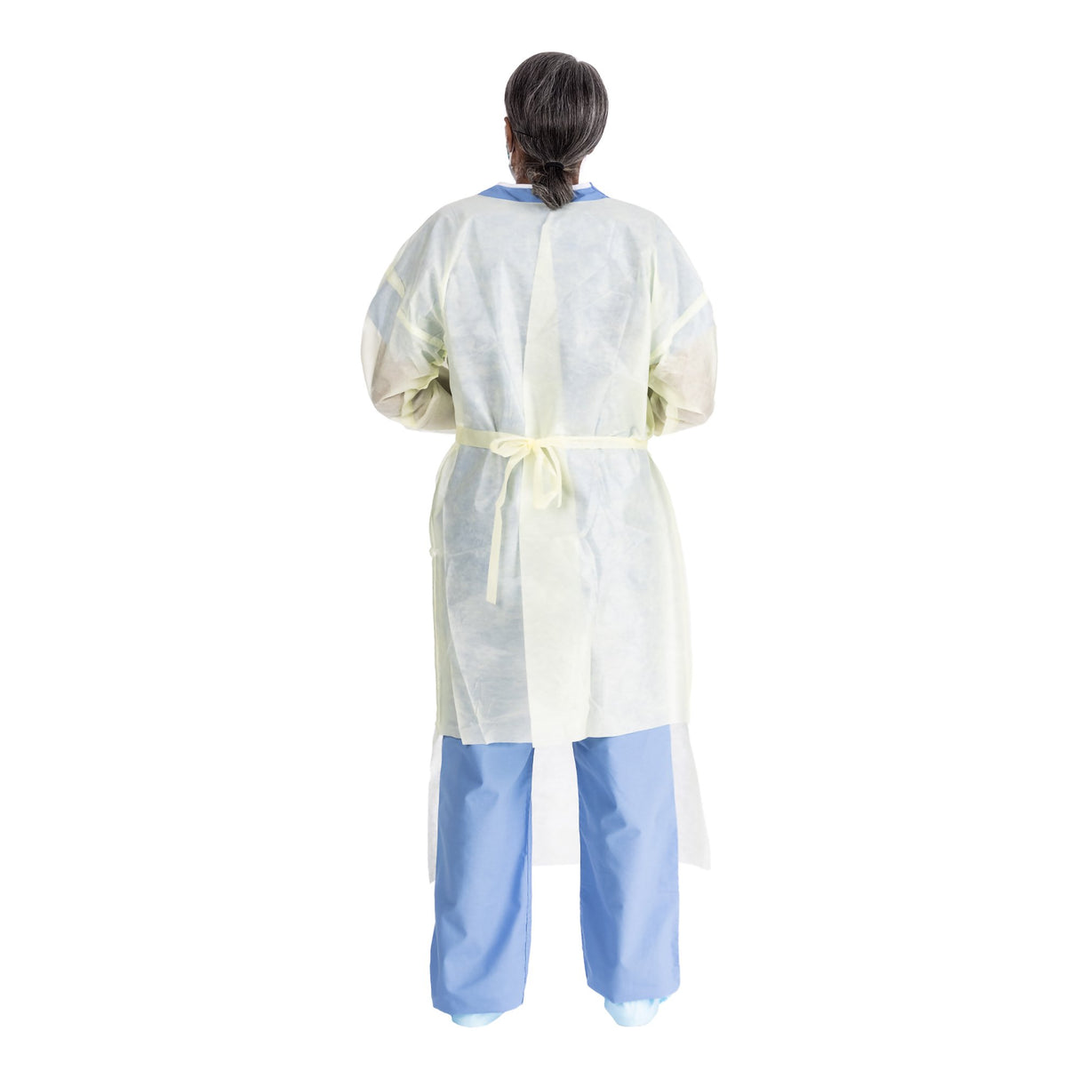 Protective Procedure Gown Halyard Basics Large Yellow NonSterile AAMI Level 2 Disposable - BeHope