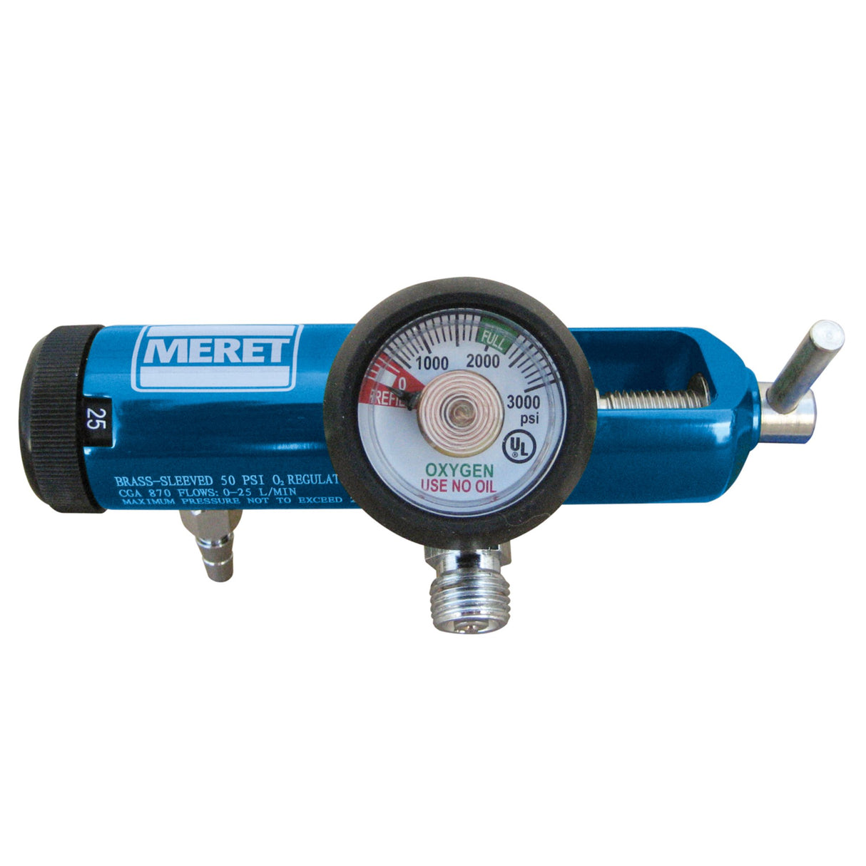 Oxygen Regulator 0-25LPM DISS - BeHope