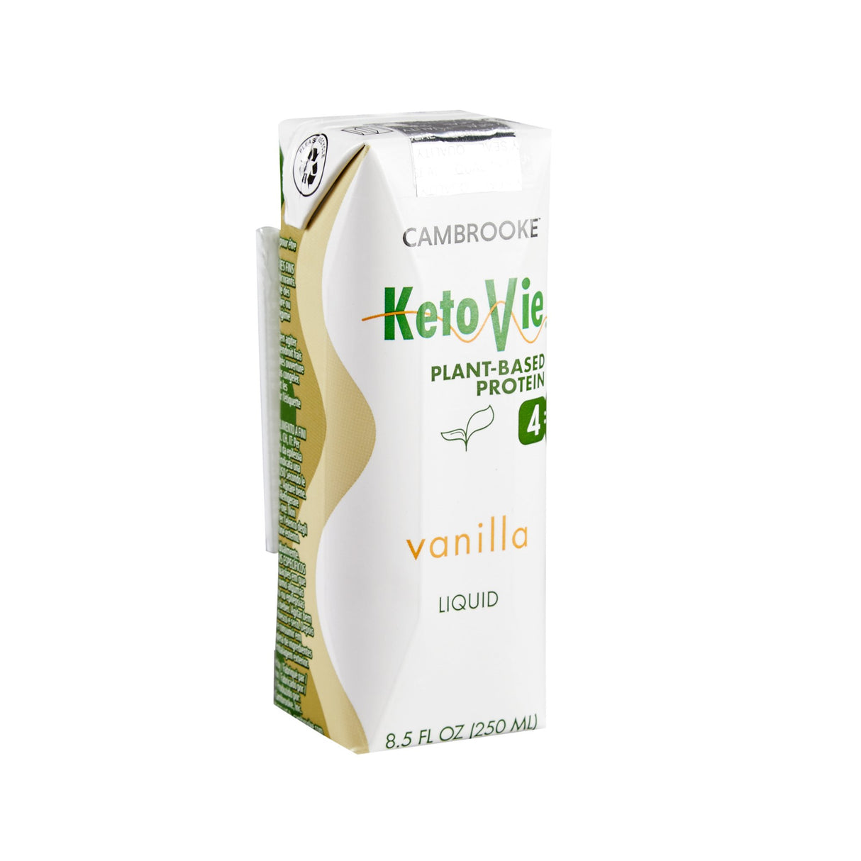 Oral Supplement KetoVie® 4:1 Plant-Based Protein Vanilla Flavor Liquid 8.5 oz. Carton - BeHope