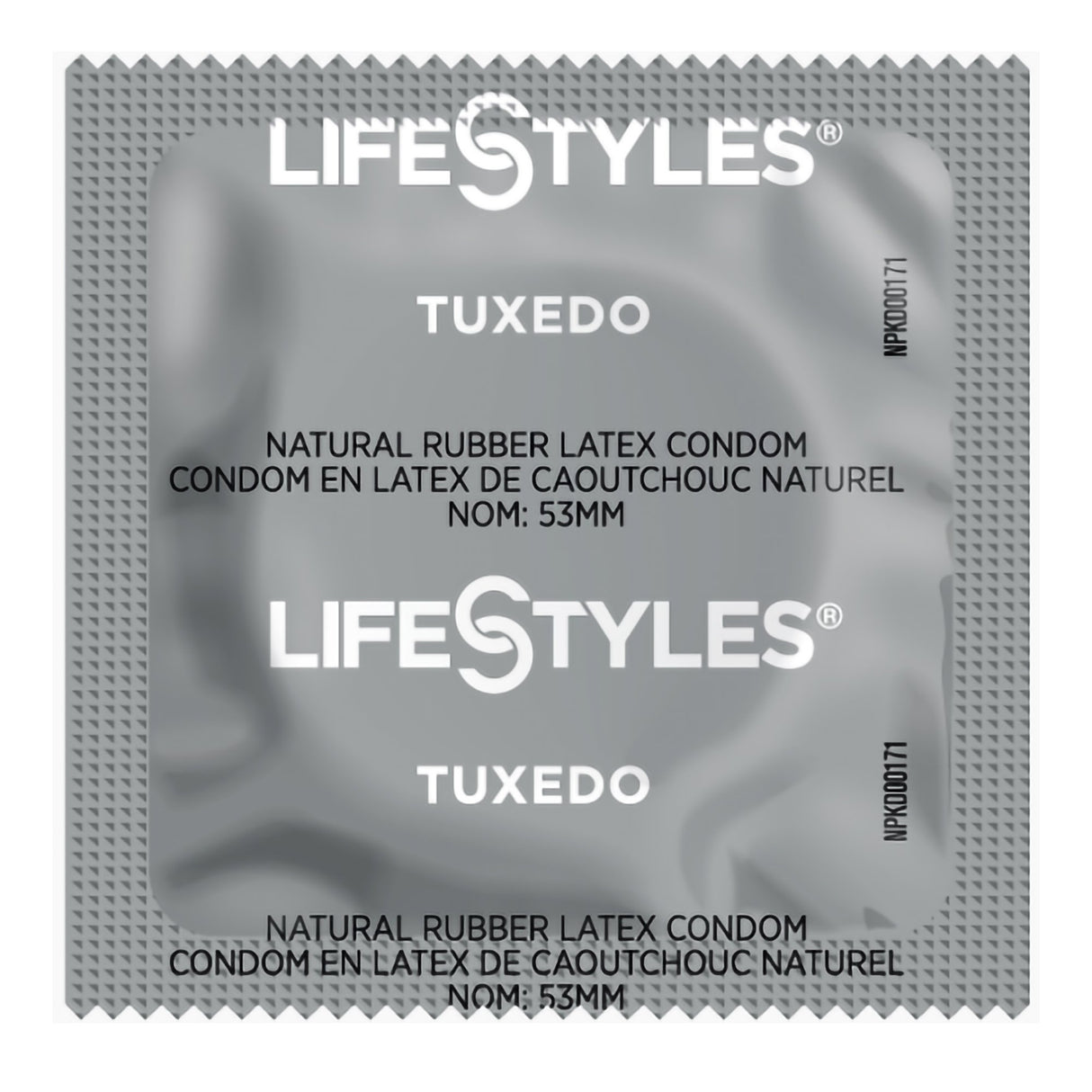 Condom Lifestyles® Tuxedo™ Lubricated One Size Fits Most 1,008 per Case - BeHope