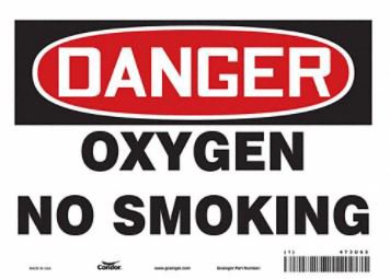 Floor Sign Danger HCL Danger Oxygen No Smoking - BeHope