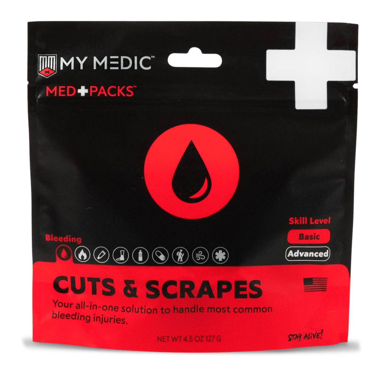 First Aid Kit My Medic™ MED PACKS Cuts and Scrapes Pouch - BeHope