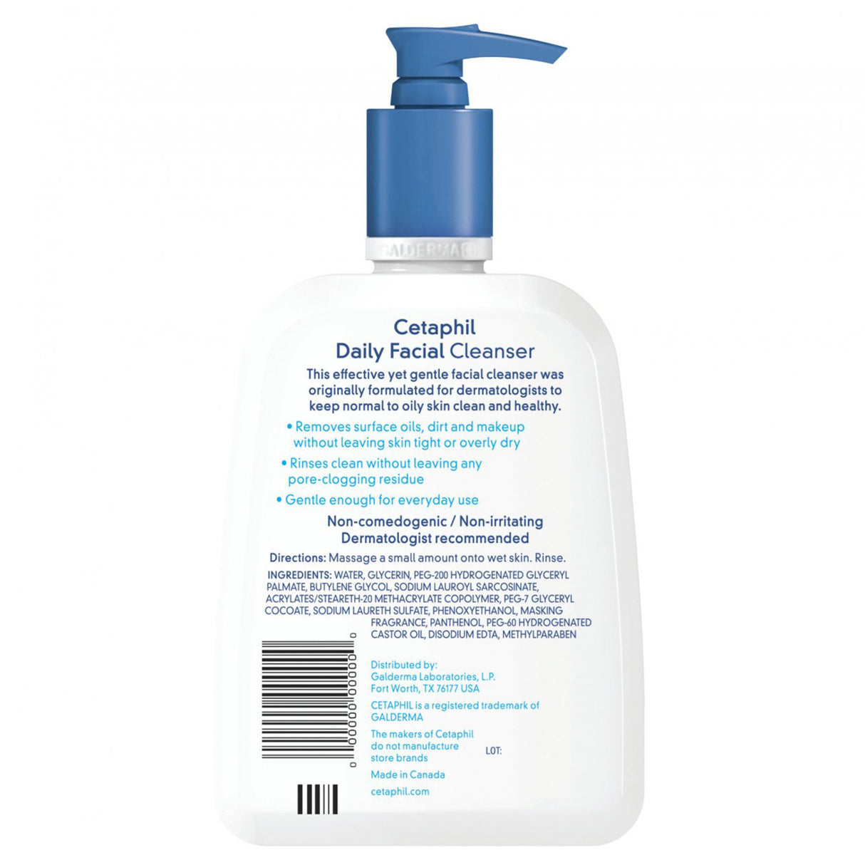 Facial Cleanser Cetaphil® Daily Facial Cleanser Liquid 16 oz. Pump Bottle Unscented - BeHope