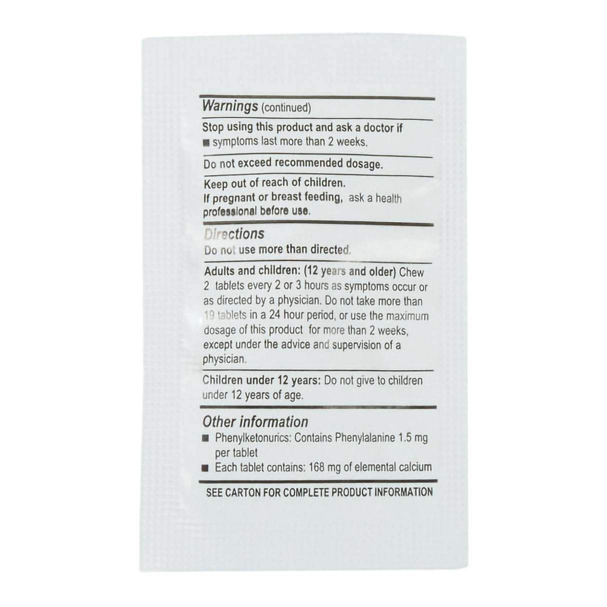 Antacid Medique® Alcalak 420 mg Strength Chewable Tablet 6 per Box - BeHope