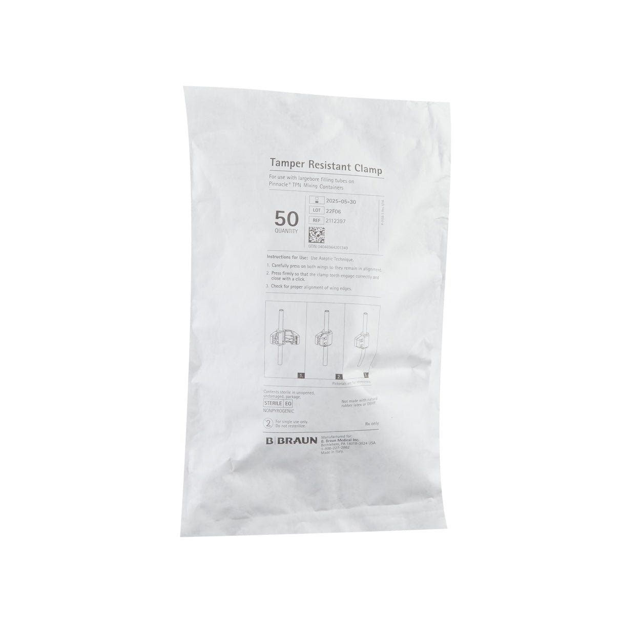 TPN Bag Tamper Resistant Clamp Pinnacle® - BeHope