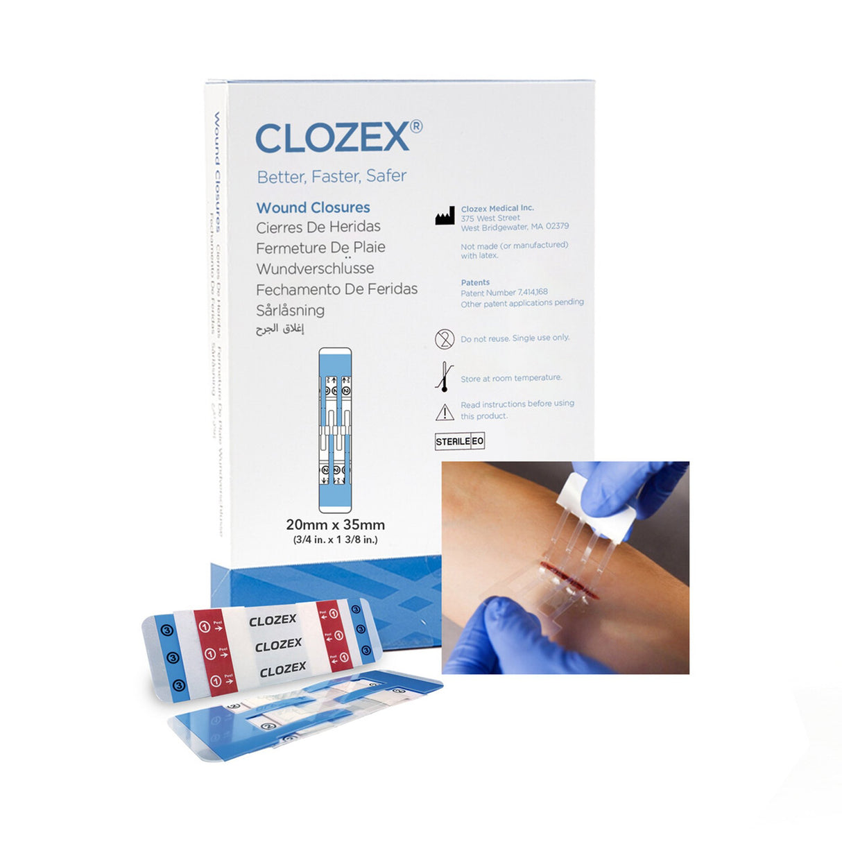 Skin Closure Device Clozex® Non-Invasive Interlaced Technology - BeHope