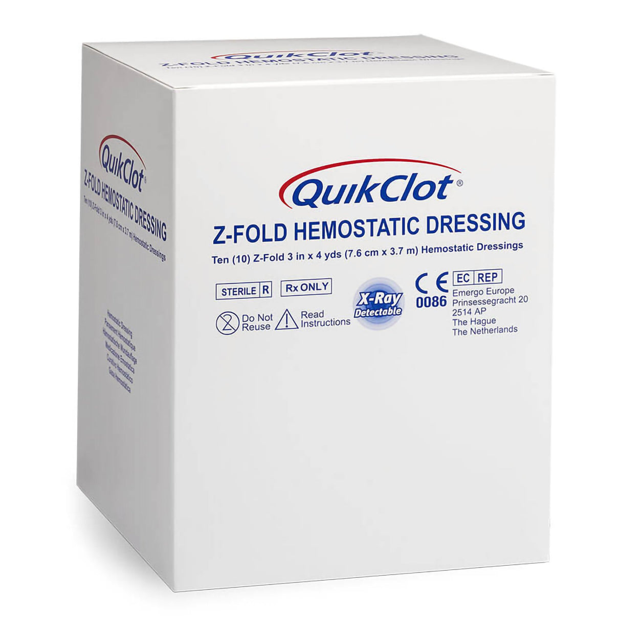 Hemostatic Dressing QuikClot® Z-Fold 3 Inch X 4 Yard 1 per Pack Sterile - BeHope