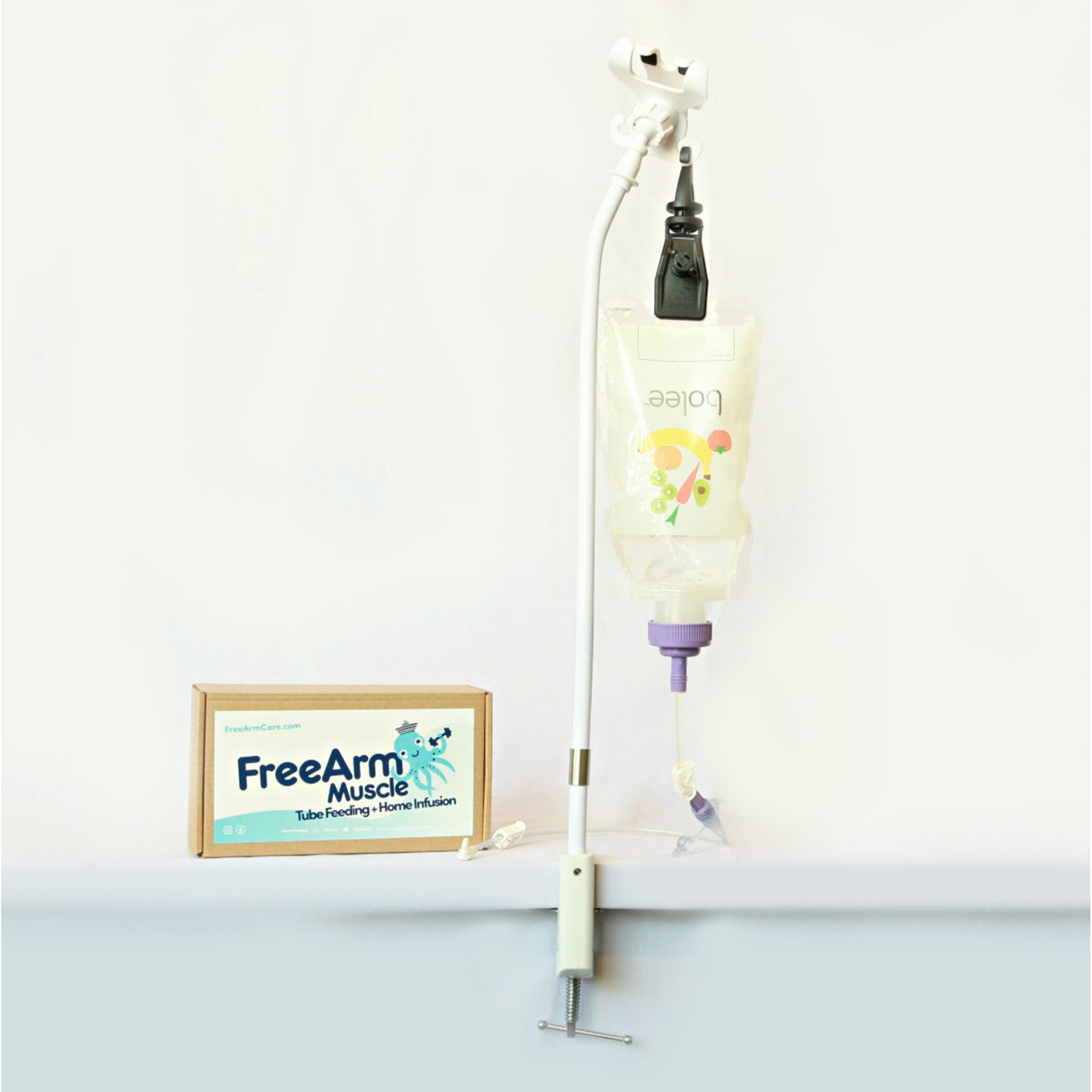 Feeding Tube / Infusion Bag Holder FreeArm® Muscle White - BeHope