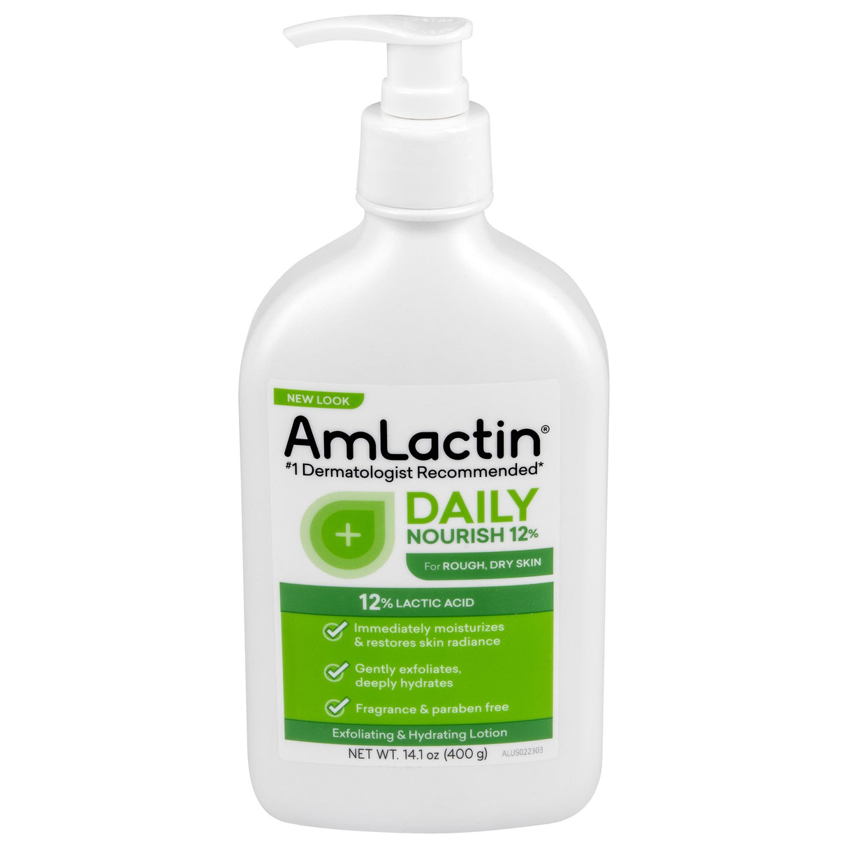 Hand and Body Moisturizer Amlactin® Daily 14.1 oz. Pump Bottle Unscented Lotion - BeHope