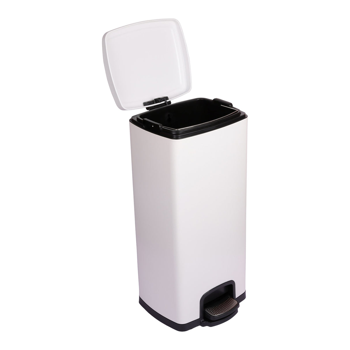 Trash Can McKesson 32 Quart / 8 gal. White Metal Square - BeHope
