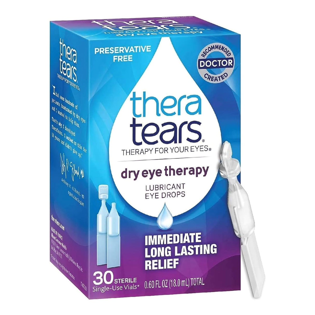 Eye Lubricant TheraTears® dry eye therapy 30 per Box Eye Drops - BeHope