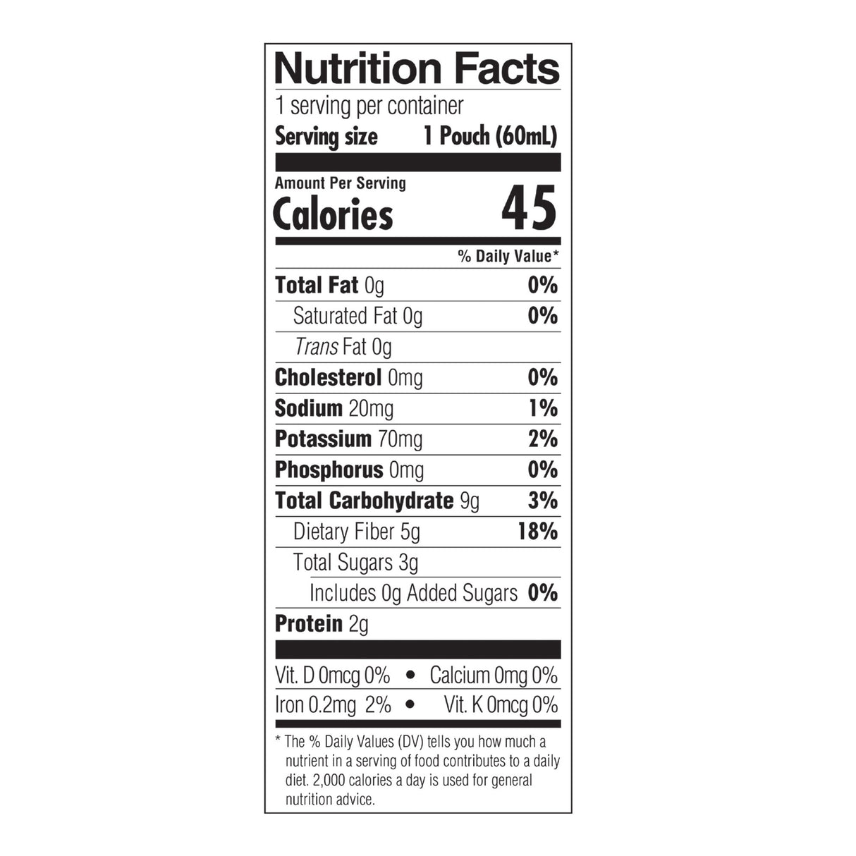 Tube Feeding Formula Banatrol® TF Unflavored Liquid 60 mL Pouch - BeHope